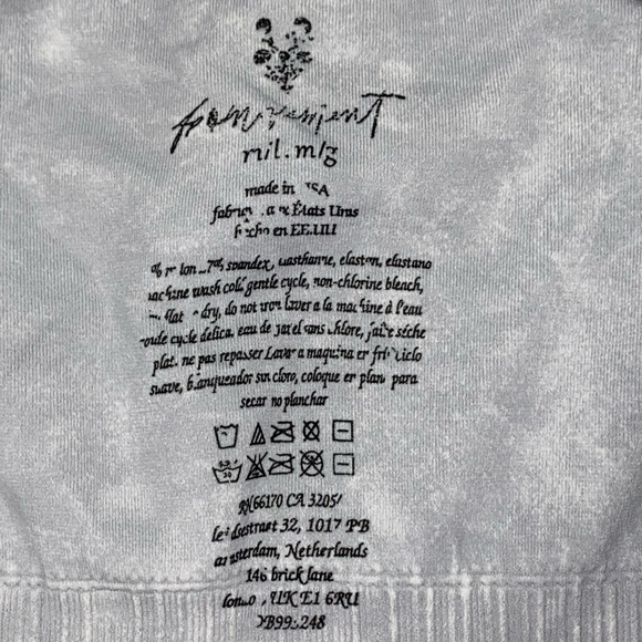 NEW! Free People Good Karma Crop Top - M/L - Iced Grey $58 retail - Picture 4 of 6